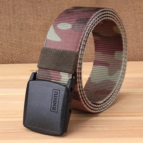 Υπαίθρια Τακτική Ζώνη Nylon Camo Πλαστική Πόρπη Ελαφρύ Αντιαλλεργικό Λουράκι Μέσης για Άνδρες Πεζοπορία Εκπαίδευση