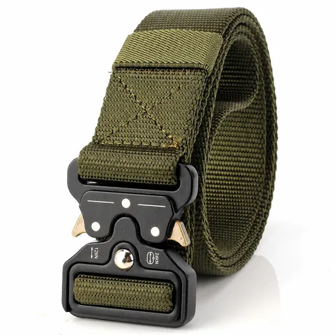 Cintura Tattica da Uomo in Nylon Robusta Fibbia in Metallo a Sgancio Rapido Stile Militare Cintura Outdoor per Escursionismo Lavoro