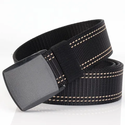 Herren Taktischer Nylon Gürtel Mit Kunststoff Schnalle Antiallergisch Metallfrei Outdoor Verstellbarer Verdickter Segeltuch Hüftgürtel