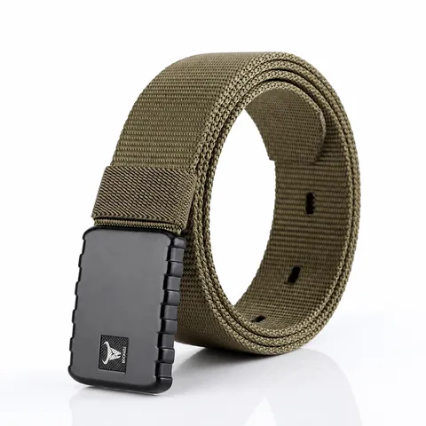 Men Tactical Belt With Quick Release Zinc Alloy Buckle Heavy Duty Nylon Woven Waist Belt For Outdoor Sports Work Casual