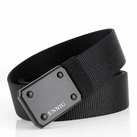 Cintura Tattica Outdoor in Nylon per Uomo Con Fibbia Liscia a Sgancio Rapido in Lega di Zinco Resistente Casual Sportiva per Allenamento