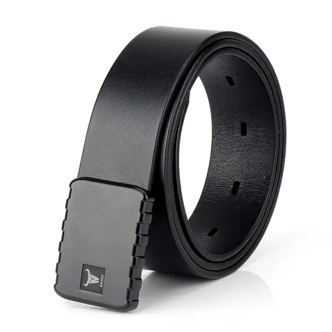 Men Tactical Fast Double Hook Buckle Belt Top Grain Cowhide Leather Belt Casual Business Outdoor Sport Waist Strap