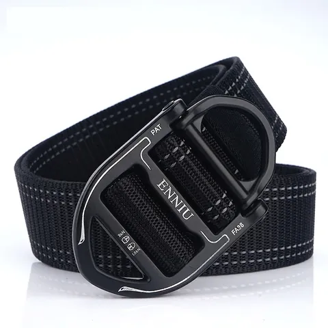 Herren Taktischer Gürtel Schnellverschluss Zinklegierung Schnalle Strapazierfähig Nylon Gurtband Reflektierende Streifen Verstellbar Outdoor Gürtel