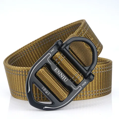 Herren Taktischer Gürtel Schnellverschluss Zinklegierung Schnalle Strapazierfähig Nylon Gurtband Reflektierende Streifen Verstellbar Outdoor Gürtel