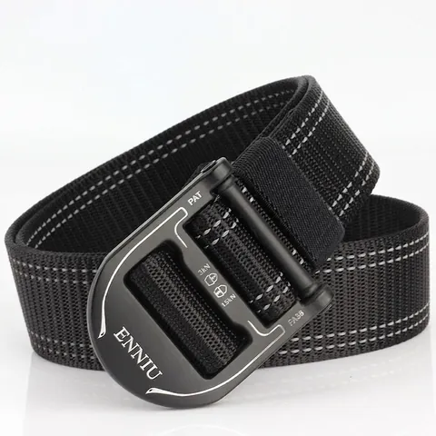 Cintura Tattica in Nylon da Uomo Fibbia in Lega a Sgancio Rapido Cintura Militare Robusta per Jeans Casual Sport All'aperto