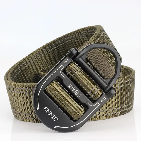 Cintura Tattica in Nylon da Uomo Fibbia in Lega a Sgancio Rapido Cintura Militare Robusta per Jeans Casual Sport All'aperto