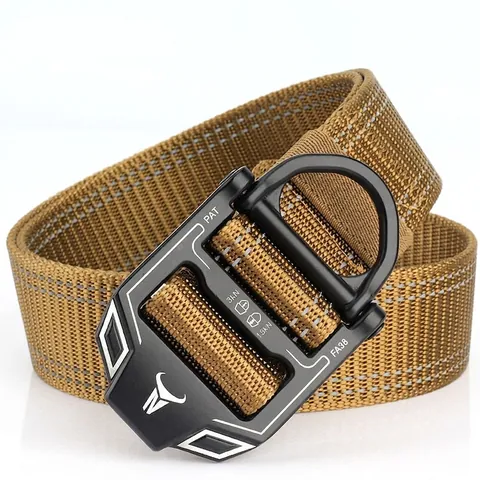Cinturón Táctico de Nailon para Hombre Hebilla de Aleación de Liberación Rápida Con Anillo en D Reflectante Resistente Militar