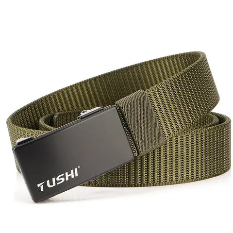 Men Automatic Buckle Belt Nylon Webbing Casual Outdoor Tactical Adjustable Waist Strap For Trousers Jeans Male Accessory