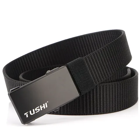 Men Automatic Buckle Belt Nylon Webbing Casual Outdoor Tactical Adjustable Waist Strap For Trousers Jeans Male Accessory