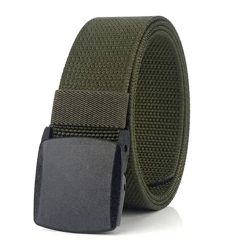Cintura da Uomo Casual in Nylon Intrecciato Con Fibbia in Plastica a Rilascio Rapido Cintura Tattica Militare per Jeans Uso Quotidiano