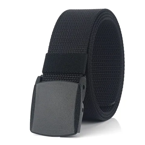 Cintura da Uomo Casual in Nylon Intrecciato Con Fibbia in Plastica a Rilascio Rapido Cintura Tattica Militare per Jeans Uso Quotidiano