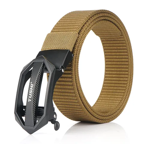 Cintura Tattica in Nylon Resistente da Uomo Con Fibbia Automatica in Lega Geometrica Motivo a Cingolo Antiscivolo Outdoor
