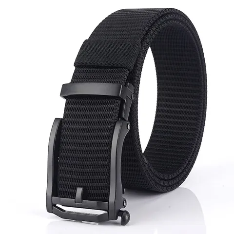 Cintura Tattica in Nylon da Uomo Fibbia Automatica in Lega di Zinco Outdoor Stile Militare Traspirante Regolabile per Escursionismo Casual