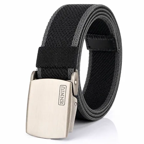 Men's Tactical Nylon Web Belt With Alloy Automatic Buckle Casual Outdoor Adjustable Woven Belt For Men Military Style Waistband