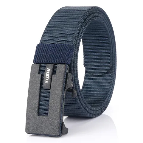 Cintura Tattica in Nylon da Uomo Casual Fibbia Automatica in Lega di Zinco Regolabile Cinghia Militare Intrecciata Outdoor Business