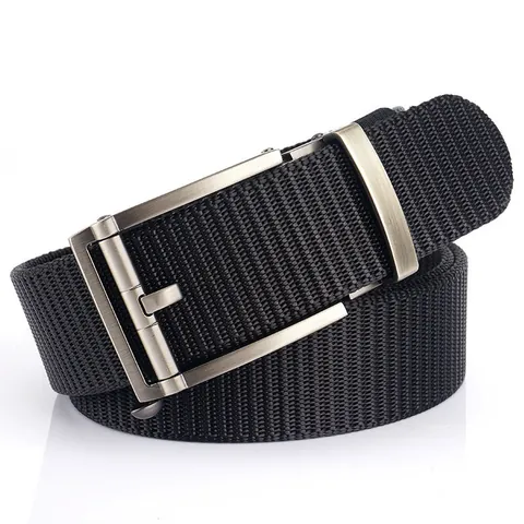 Men's Tactical Nylon Belt With Zinc Alloy Automatic Buckle Breathable Quick Dry Adjustable Outdoor Casual Waist Belt