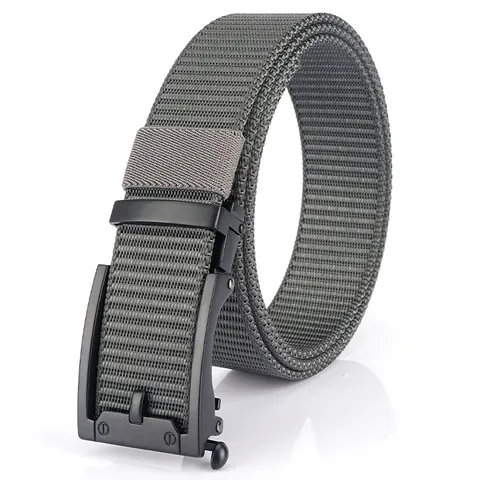 Men Tactical Nylon Belt With Automatic Zinc Alloy Buckle Outdoor Casual Breathable Adjustable Military Style Waistband For Men