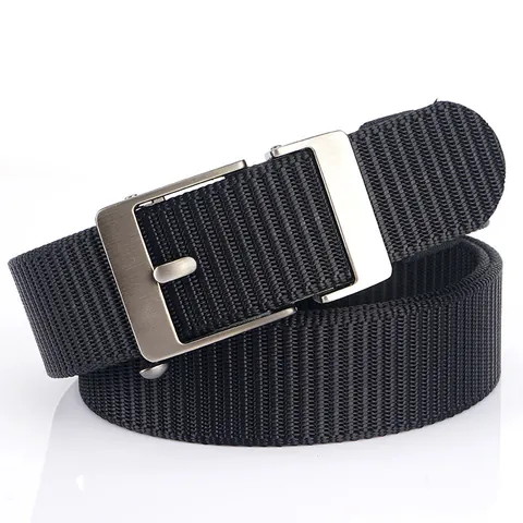 Men's Automatic Buckle Nylon Belt Durable Woven Outdoor Tactical Waistband For Casual Jeans Cargo Pants Accessory