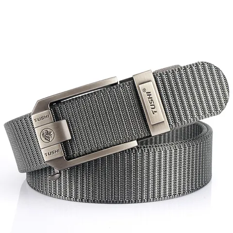 Men's Tactical Braided Nylon Belt With Zinc Alloy Automatic Buckle Heavy Duty Outdoor Casual Adjustable Waist Strap For Men