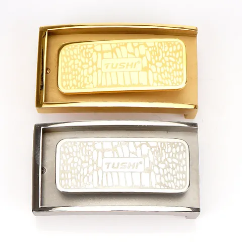 304 Stainless Steel Automatic Belt Buckle Replacement Head For Men Business Formal Style Polished Matte Metal Buckle Accessories