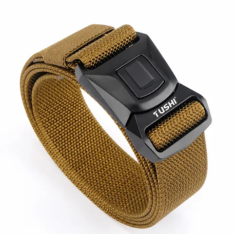 Cintura Tattica da Uomo Cinghia in Nylon Fibbia in Lega di Zinco a Sgancio Rapido Sport All'aperto Regolabile Stile Militare
