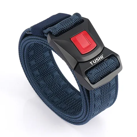 Tactical Nylon Belt Heavy Duty Quick Release Zinc Alloy Buckle Outdoor Military Training Weaving Waist Belt For Men Casual Sport