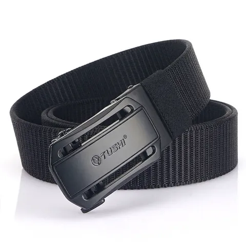 Cintura in Nylon da Uomo Con Fibbia Automatica in Lega di Zinco Casual Business Tattica Intrecciata in Tela per Uomo