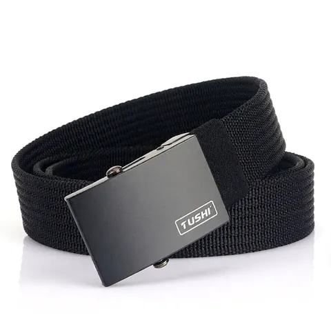 Herren Casual Nylon Gürtel Mit Zinklegierung Automatik Schiebeschließe Outdoor Taktischer Verstellbarer Taillengurt
