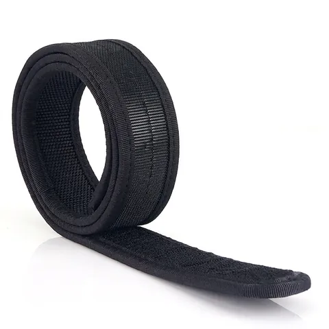 Cintura Interna Tattica In Nylon Con Chiusura A Strappo Per Servizio Sport All'aperto Cintura Da Uomo Regolabile Stile Militare Nero