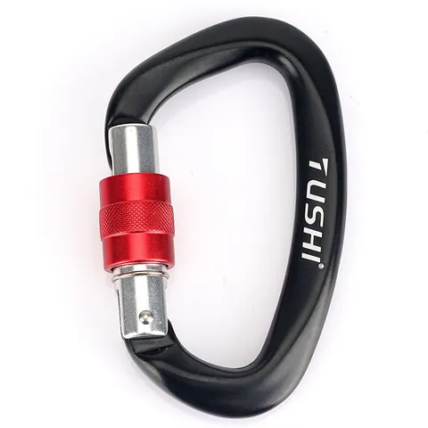 Professioneller 7075 Luftfahrt-Aluminium D-Ring Karabiner 25kN Schwerlast-Sicherheits-Schraubverschluss Für Klettern Abseilen Outdoor-Ausrüstung