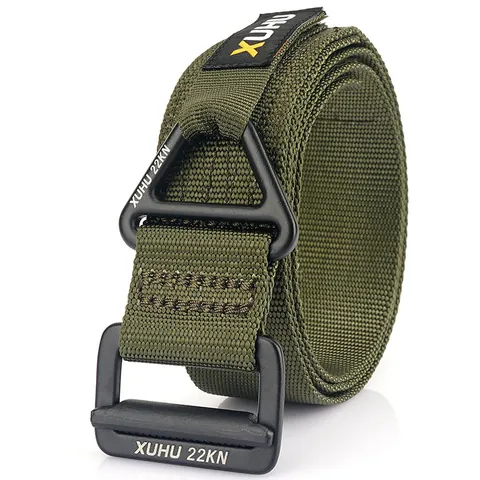 XHUHU Cintura Tattica da Uomo Nylon Resistente Cintura per Addestramento Esterno Soccorso Con Fibbia in Acciaio Legato Resistenza 22KN