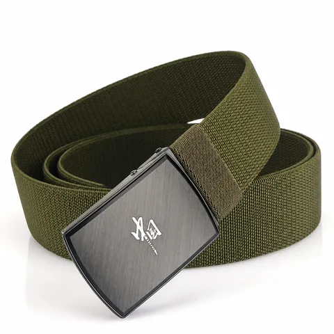 Tactical Nylon Woven Belt For Men Women Zinc Alloy Buckle Outdoor Casual Adjustable Camouflage Elastic Waistband