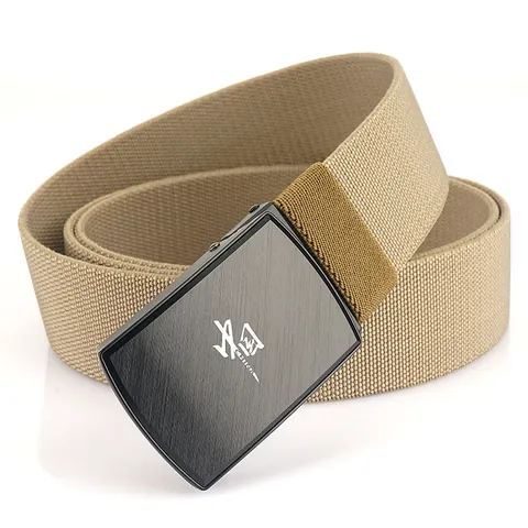 Tactical Nylon Woven Belt For Men Women Zinc Alloy Buckle Outdoor Casual Adjustable Camouflage Elastic Waistband
