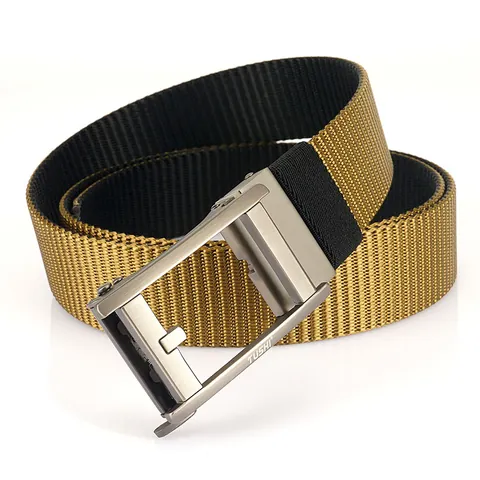 Cintura da Uomo in Tela di Nylon per Outdoor Con Fibbia Automatica in Lega Intrecciata Doppia Faccia Tattica Per Uso Quotidiano