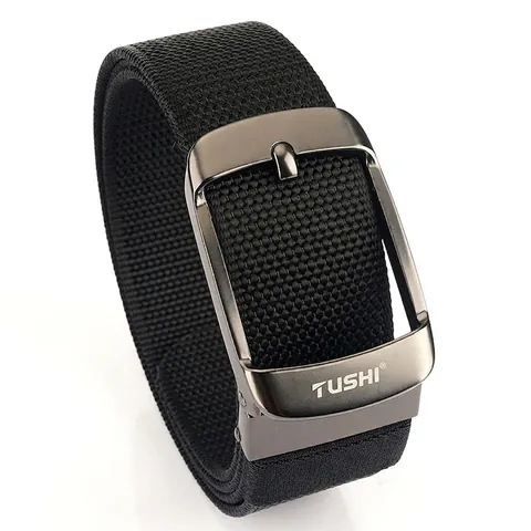 Cintura da Uomo in Nylon Intrecciato Casual all'Aperto Con Fibbia a Pressione in Lega di Zinco Tattica Regolabile