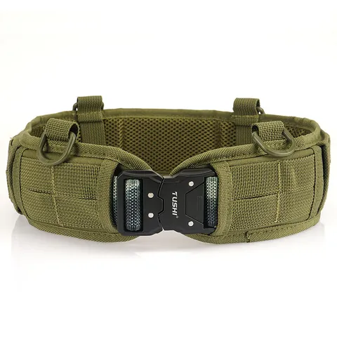 Heavy Duty Tactical Belt With MOLLE System Durable Nylon Combat Waist Seal Belt For Men Outdoor Hunting Training Military Style