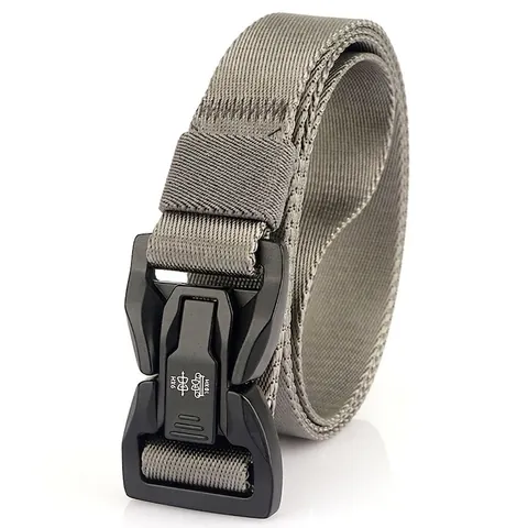 Cintura Tattica a Sgancio Rapido Uomo Donna Fibbia in Lega di Zinco Nylon Intrecciato Outdoor Training Cargo Cintura Regolabile Casual