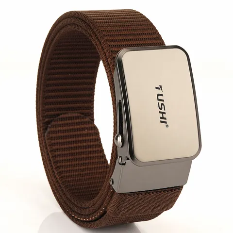 Cintura Tattica Casual da Uomo in Nylon Fibbia Scorrevole Automatica in Lega di Zinco Cinturino Ispessito Regolabile Per Outdoor Business