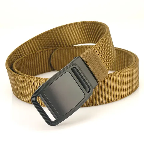 Cintura Tattica da Uomo in Nylon Con Fibbia Automatica in Lega di Zinco Cintura Intrecciata Regolabile per Jeans Casual Outdoor