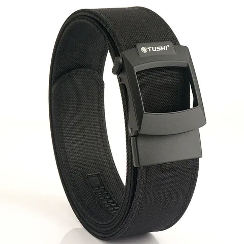 Cinturón Táctico de Nailon de Doble Capa Para Hombre Hebilla Automática de Aleación de Zinc Estilo Militar al Aire Libre Ajustable Casual