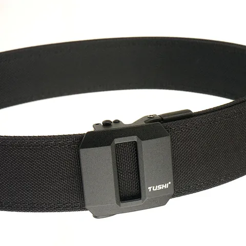 Cinturón Táctico de Nailon para Hombre Con Hebilla Automática de Aleación de Zinc Cinturón de Cintura Casual para Entrenamiento al Aire Libre Rígido