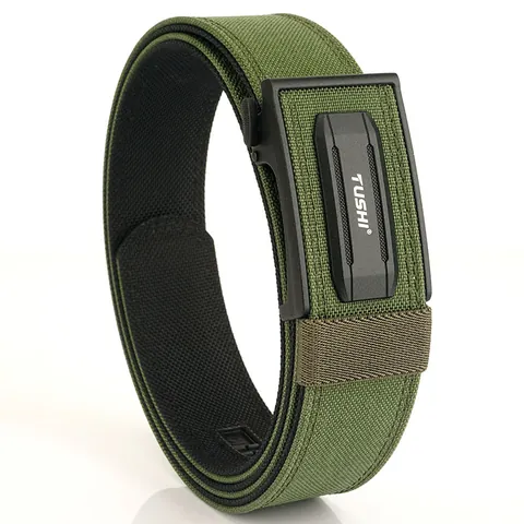 Cintura Tattica in Nylon da Uomo Con Fibbia Automatica in Lega Doppio Strato Resistente Outdoor Casual Regolabile Cintura da Lavoro