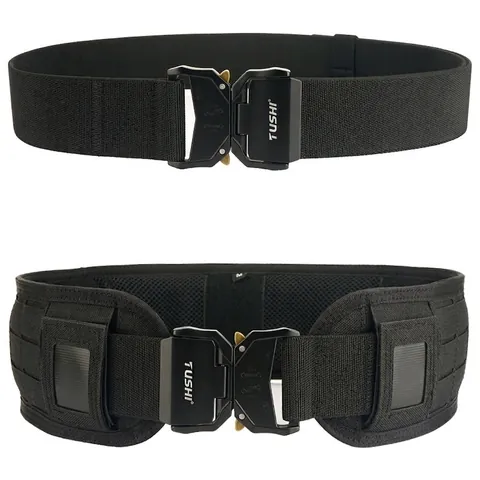 Cintura Tattica Taglio Laser Sistema Molle in Nylon Supporto Vita Con Fibbia a Sgancio Rapido in Lega di Zinco per Uomo Outdoor Training Militare