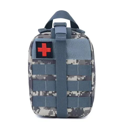 Tactical Medical First Aid Kit Pouch Waterproof Oxford Cloth MOLLE System Emergency Rescue Bag For Outdoor Wilderness Traveling