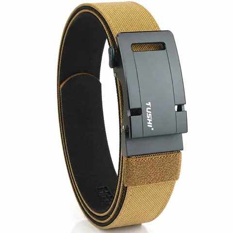 Tactical Men Belt Aviation Aluminum Automatic Buckle Double Layer Thickened Nylon Woven Casual Outdoor Waist Belt Durable Belt