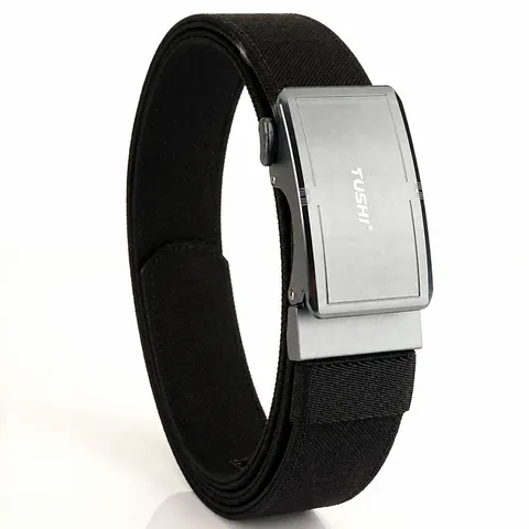 Men's Tactical Nylon Belt With Aviation Aluminum Alloy Automatic Buckle Adjustable Outdoor Casual Woven Canvas Belt For Men