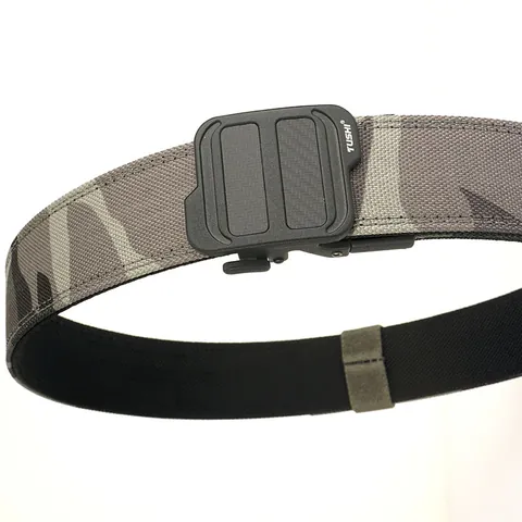Men's Tactical Nylon Belt Double Layer Thickened Heavy Duty Outdoor Webbing Belt With Zinc Alloy Automatic Buckle