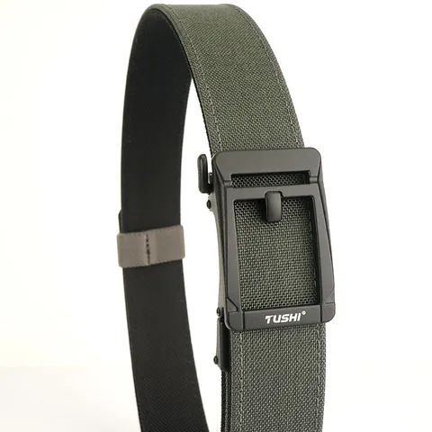 Cinturón Táctico de Nailon para Hombre Hebilla Automática Aleación Zinc Informal Aire Libre Doble Capa Ajustable Entrenamiento