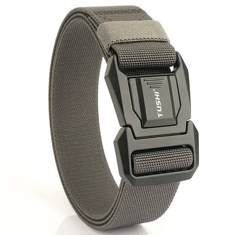 Cintura Tattica da Uomo in Lega di Alluminio con Fibbia a Sgancio Rapido in Nylon Elastico Militare Outdoor
