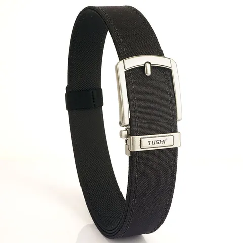Men's Tactical Belt Double Layer Thickened Nylon Webbing Outdoor Military Style Automatic Buckle Adjustable Waistband Belt
